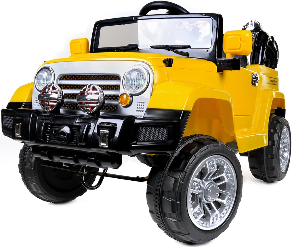 Pojazd akumulatorowy terenowy JEEP żółty Dla dzieci