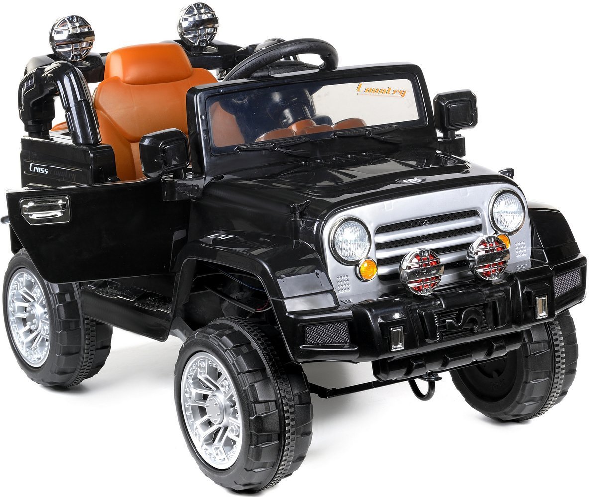 Pojazd akumulatorowy terenowy JEEP czarny Dla dzieci
